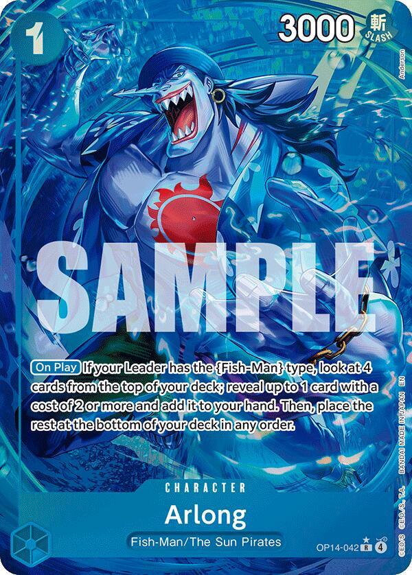 Arlong (Alternate Art) OP14-042 The Azure Sea's Seven Card