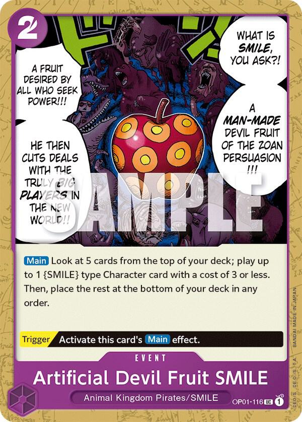Artificial Devil Fruit SMILE OP01-116 Romance Dawn Card