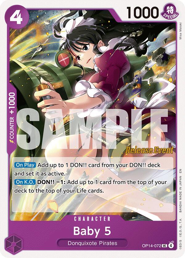 Baby 5 OP14-072 The Azure Sea's Seven Release Event Cards Card