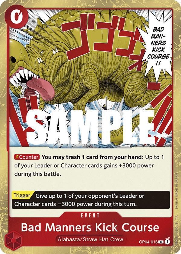 Bad Manners Kick Course OP04-016 Kingdoms of Intrigue Card
