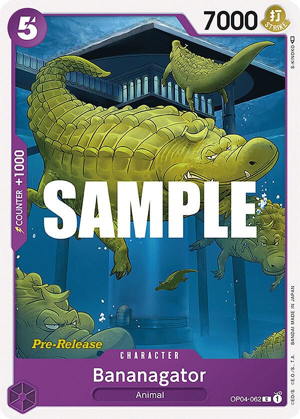 Bananagator OP04-062 Kingdoms of Intrigue Pre-Release Cards Card