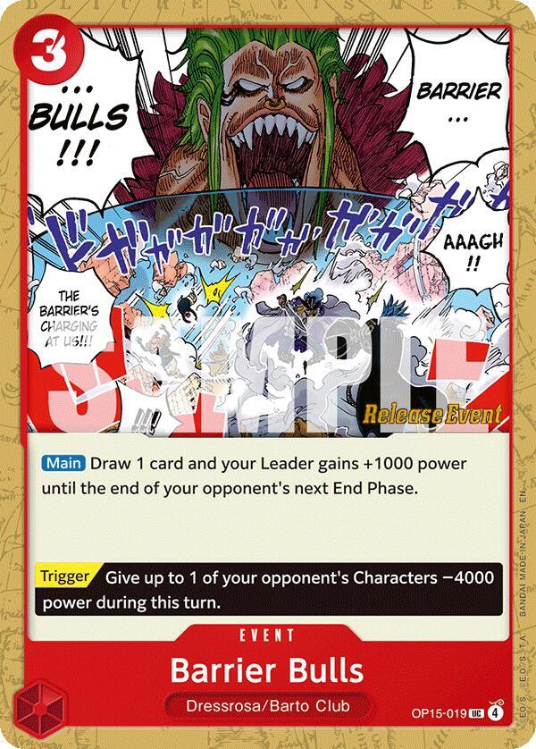 Barrier Bulls OP15-019 Adventure on Kami's Island Release Event Cards Card