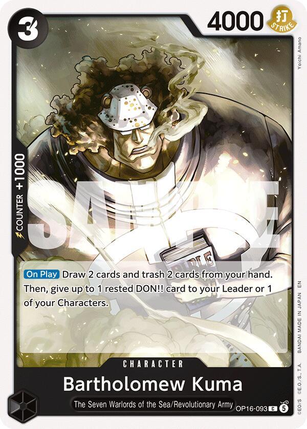 Bartholomew Kuma (093) OP16-093 The Time of Battle Card