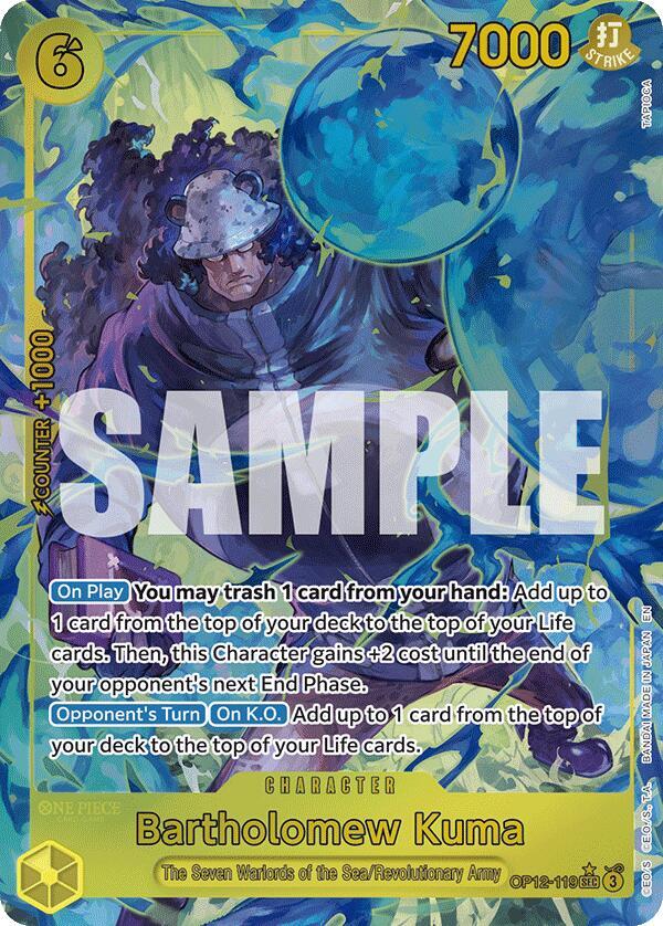 Bartholomew Kuma (Alternate Art) OP12-119 Legacy of the Master Card
