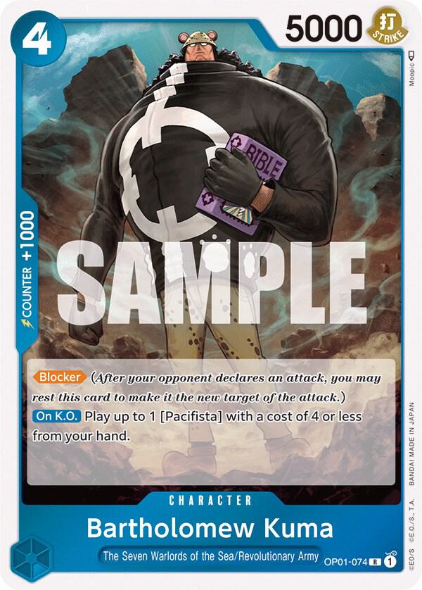 Bartholomew Kuma OP01-074 Romance Dawn Card