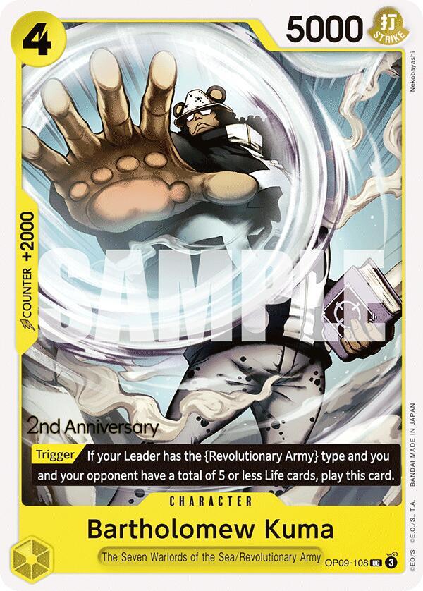 Bartholomew Kuma OP09-108 Emperors in the New World: 2nd Anniversary Tournament Cards Card
