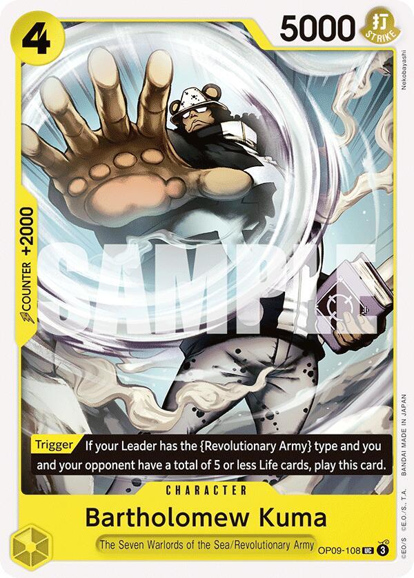 Bartholomew Kuma OP09-108 Emperors in the New World Card