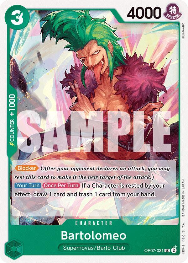 Bartolomeo OP07-031 500 Years in the Future Card