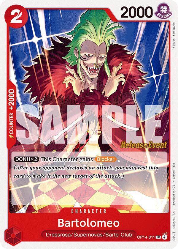 Bartolomeo OP14-011 The Azure Sea's Seven Release Event Cards Card