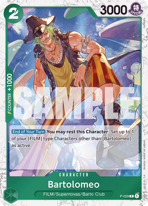 Bartolomeo (P-029) (Jolly Roger Foil) P-029 Premium Booster -The Best- Card
