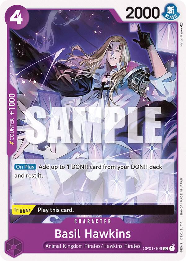 Basil Hawkins OP01-106 Romance Dawn Card