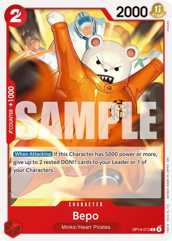 Bepo OP14-012 The Azure Sea's Seven Card
