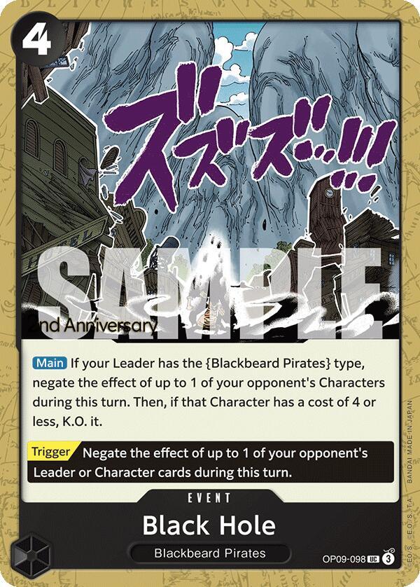 Black Hole OP09-098 Emperors in the New World: 2nd Anniversary Tournament Cards Card