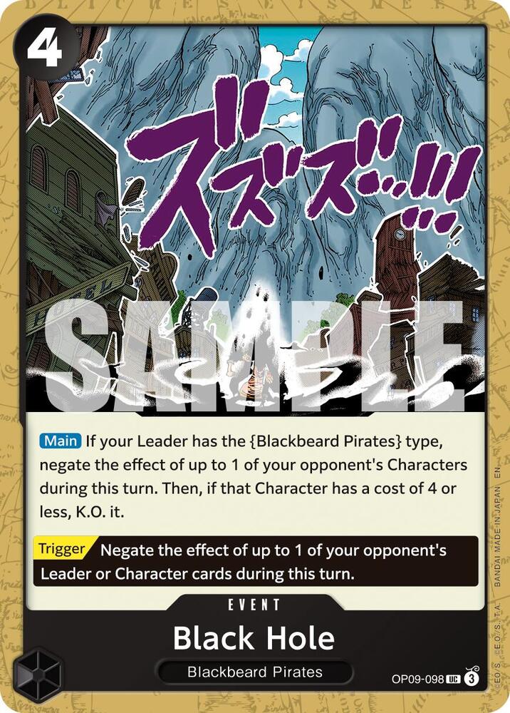 Black Hole (Reprint) OP09-098 Premium Booster -The Best- Vol. 2 Card
