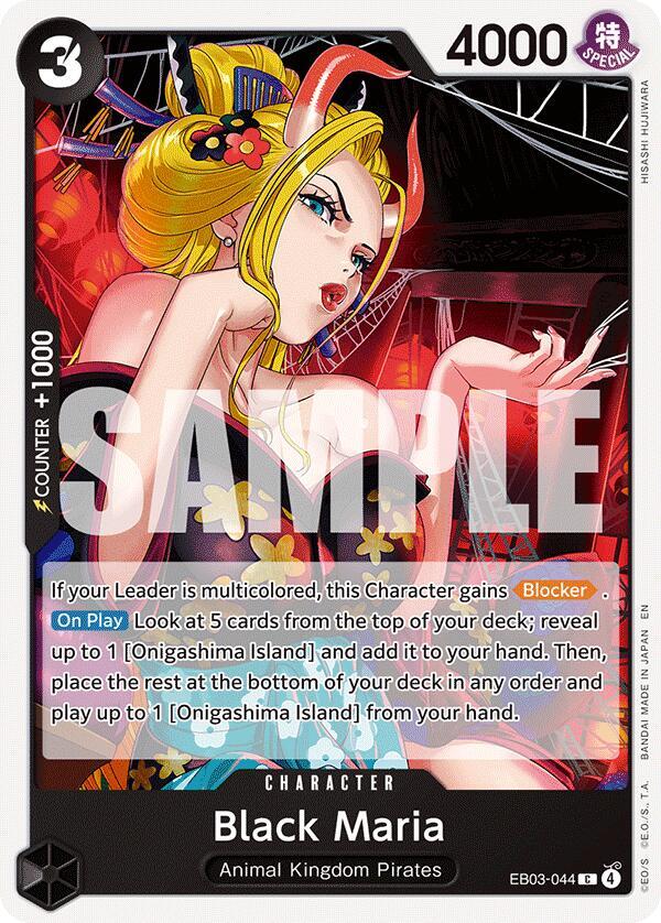 Black Maria EB03-044 Extra Booster: One Piece Heroines Edition Card