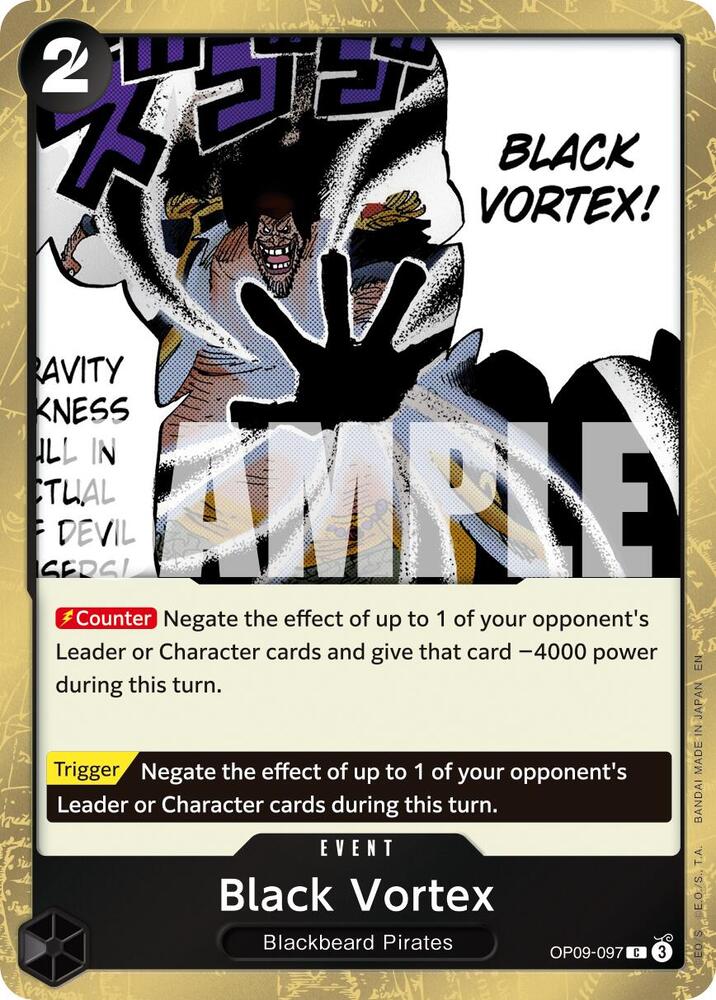 Black Vortex (Pirate Foil) OP09-097 Premium Booster -The Best- Vol. 2 Card