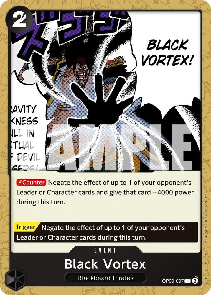Black Vortex (Reprint) OP09-097 Premium Booster -The Best- Vol. 2 Card