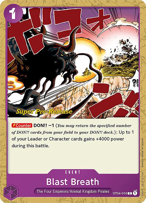 Blast Breath ST04-016 Super Pre-Release Starter Deck 4: Animal Kingdom Pirates Card