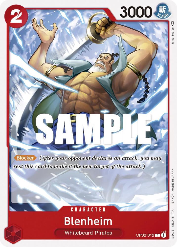 Blenheim OP02-012 Paramount War Card