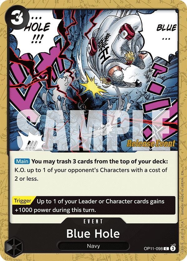 Blue Hole OP11-098 A Fist of Divine Speed Release Event Cards Card