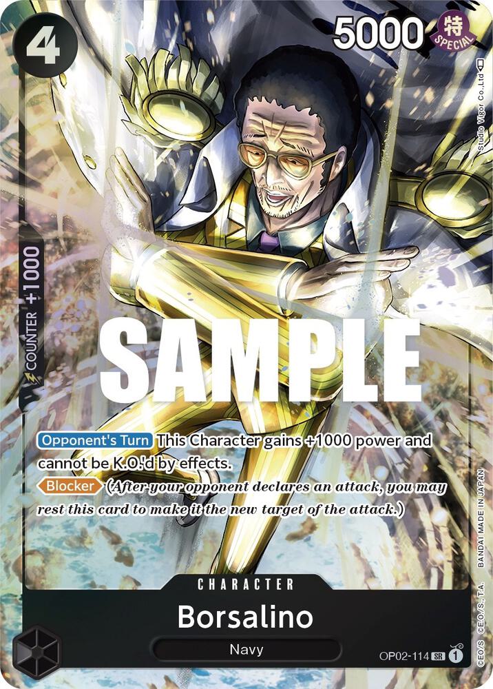 Borsalino (Alternate Art) OP02-114 Paramount War Card