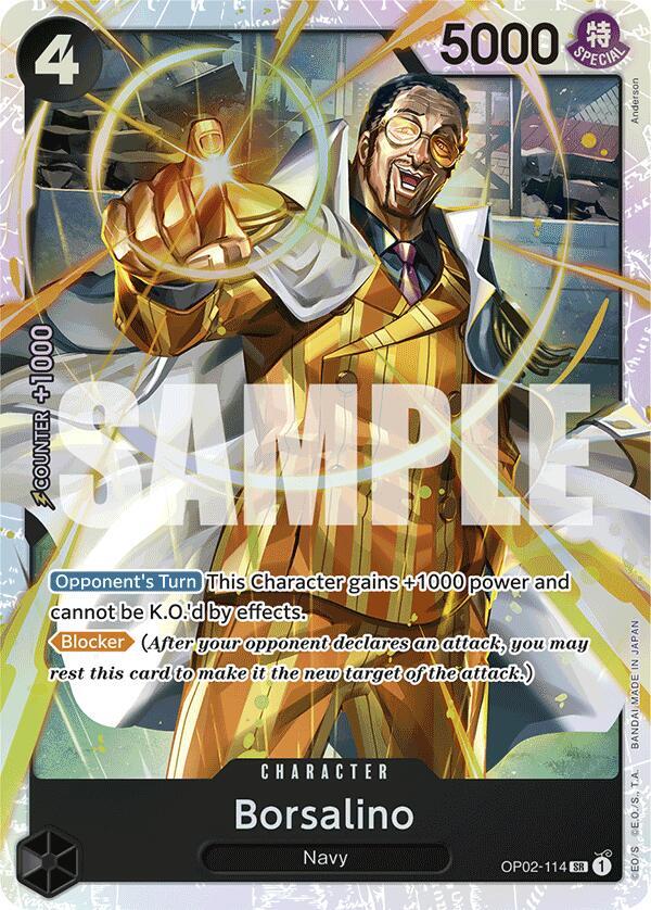Borsalino (Reprint) OP02-114 Premium Booster -The Best- Card
