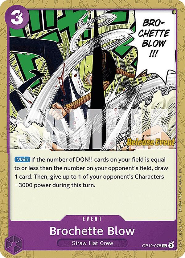 Brochette Blow OP12-078 Legacy of the Master Release Event Cards Card
