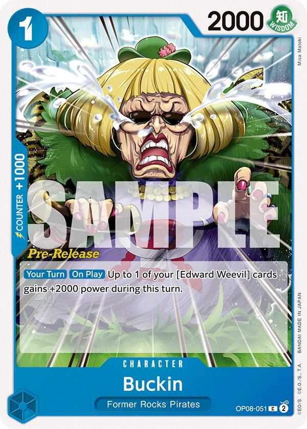 Buckin OP08-051 Two Legends Pre-Release Cards Card