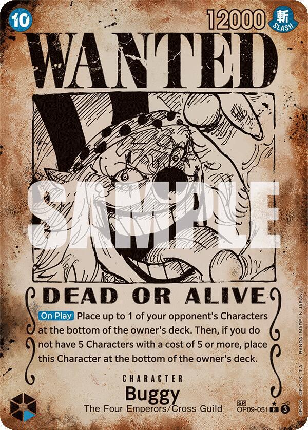 Buggy (051) (Wanted Poster) OP09-051 Emperors in the New World Card
