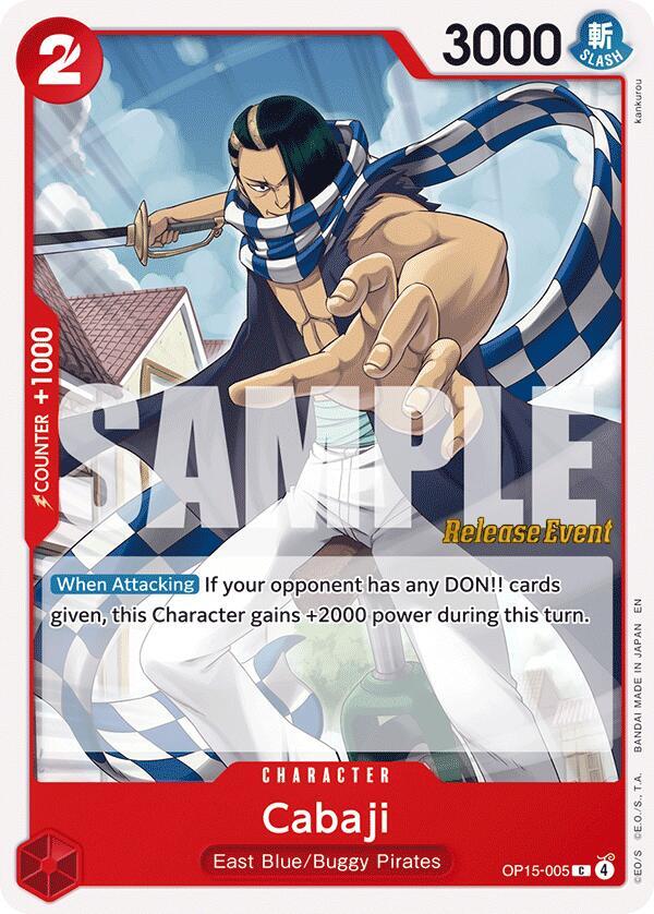 Cabaji OP15-005 Adventure on Kami's Island Release Event Cards Card