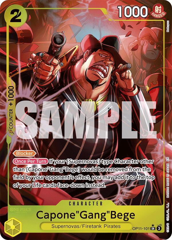 Capone"Gang"Bege (101) (Alternate Art) OP11-101 A Fist of Divine Speed Card