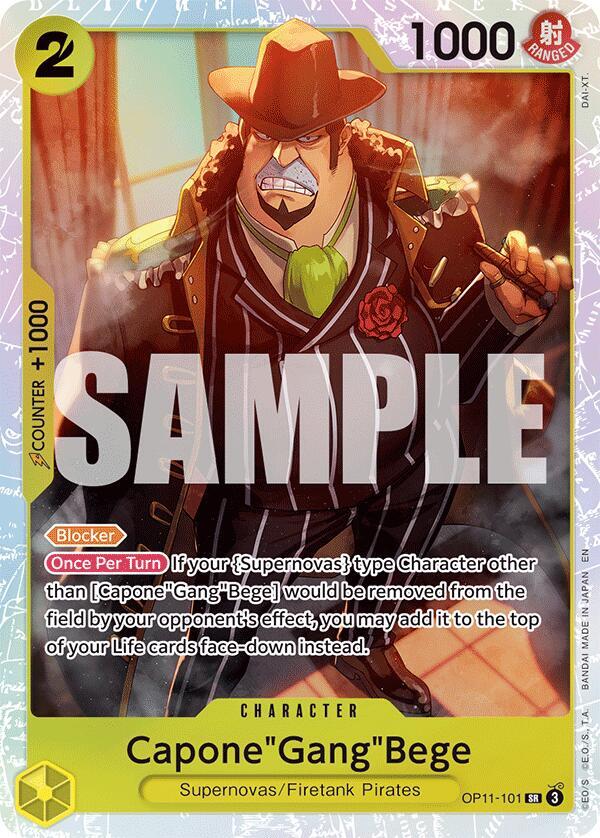 Capone"Gang"Bege (101) OP11-101 A Fist of Divine Speed Card