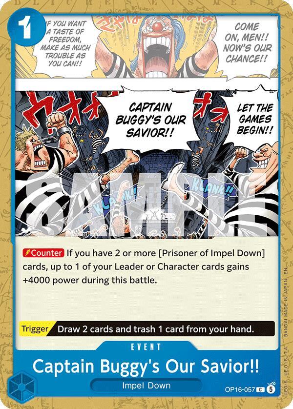 Captain Buggy's Our Savior!! OP16-057 The Time of Battle Card