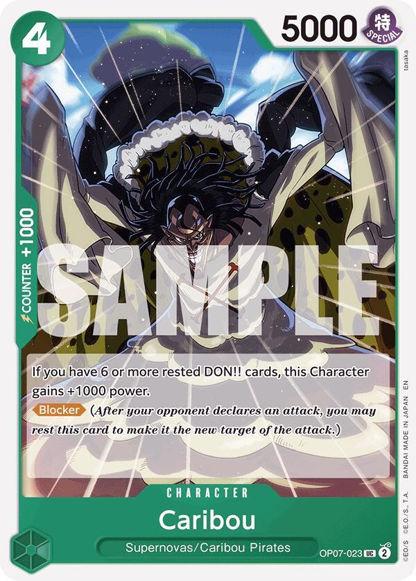 Caribou (Reprint) OP07-023 Starter Deck 24: GREEN Jewelry Bonney Card