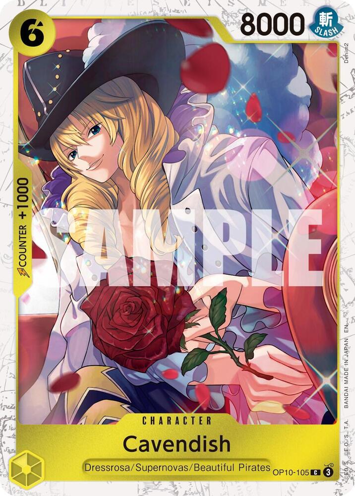Cavendish - OP10-105 (Pirate Foil) OP10-105 Premium Booster -The Best- Vol. 2 Card