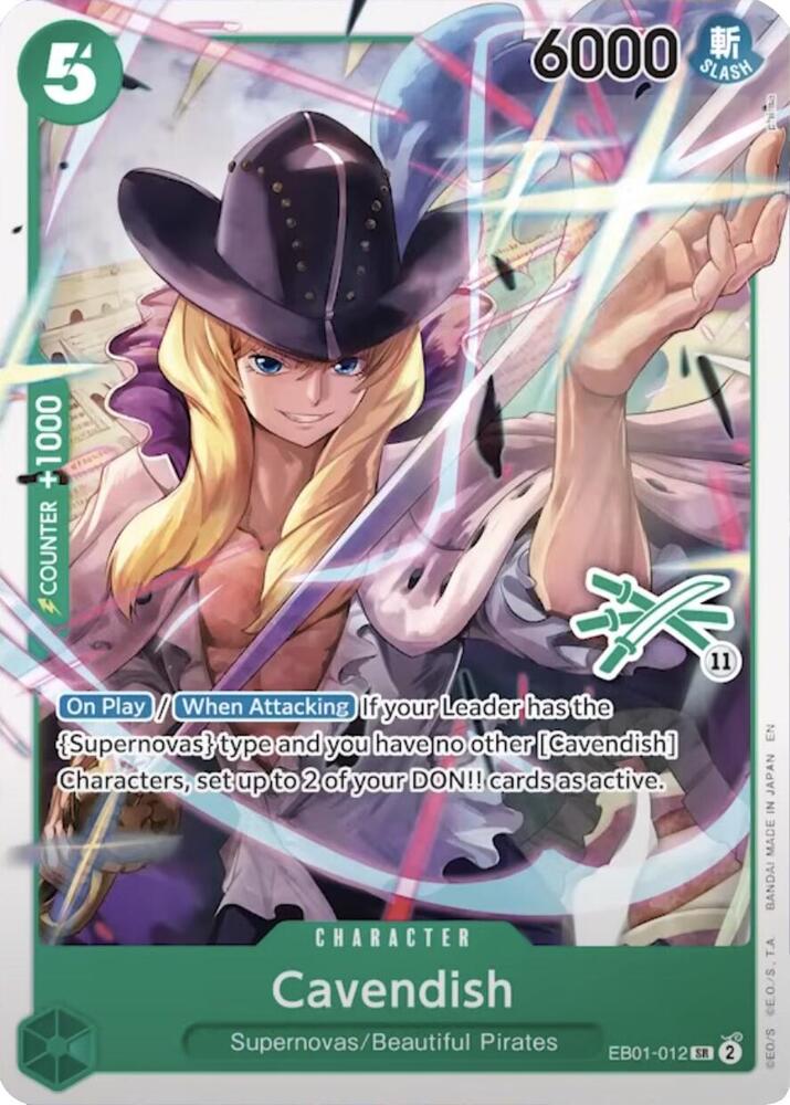 Cavendish (Zoro Deck) EB01-012 Learn Together Deck Set Card