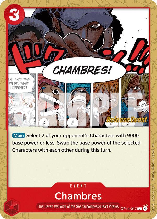 Chambres OP14-017 The Azure Sea's Seven Release Event Cards Card