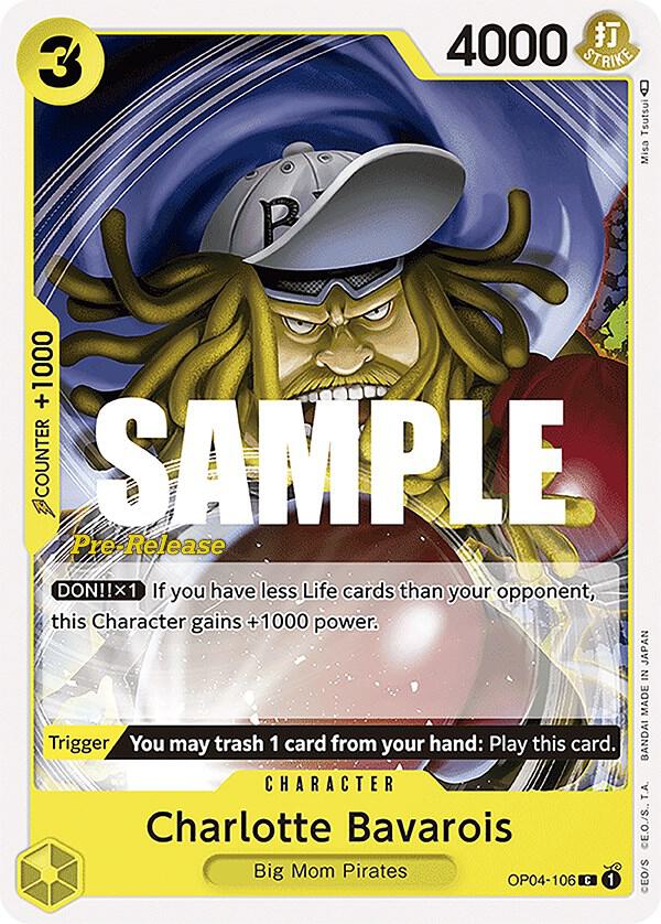 Charlotte Bavarois OP04-106 Kingdoms of Intrigue Pre-Release Cards Card