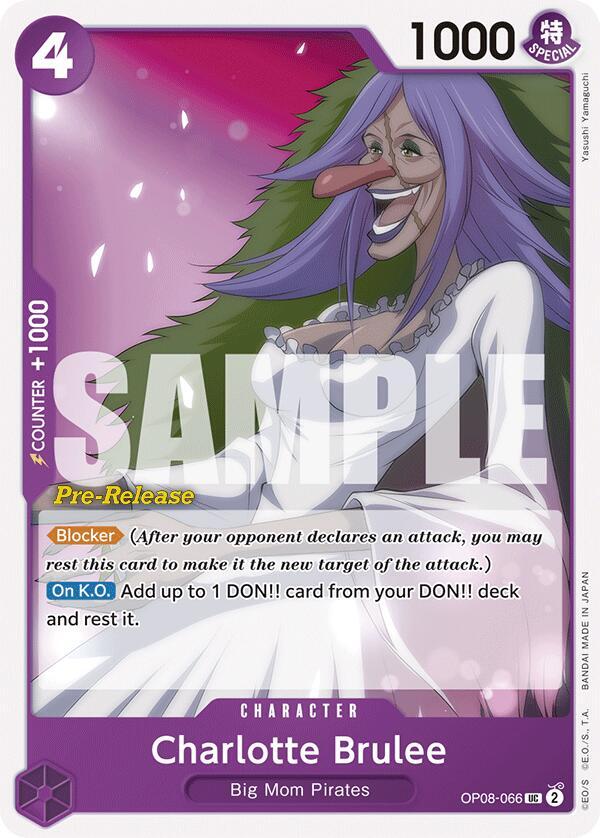 Charlotte Brulee OP08-066 Two Legends Pre-Release Cards Card