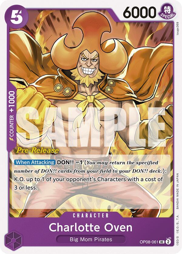 Charlotte Oven OP08-061 Two Legends Pre-Release Cards Card