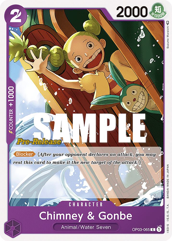 Chimney & Gonbe OP03-065 Pillars of Strength Pre-Release Cards Card