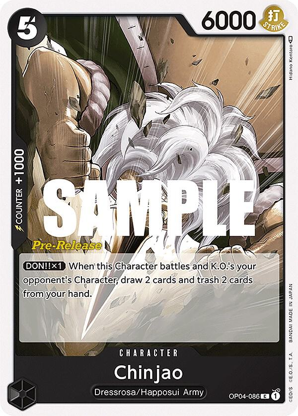 Chinjao OP04-086 Kingdoms of Intrigue Pre-Release Cards Card