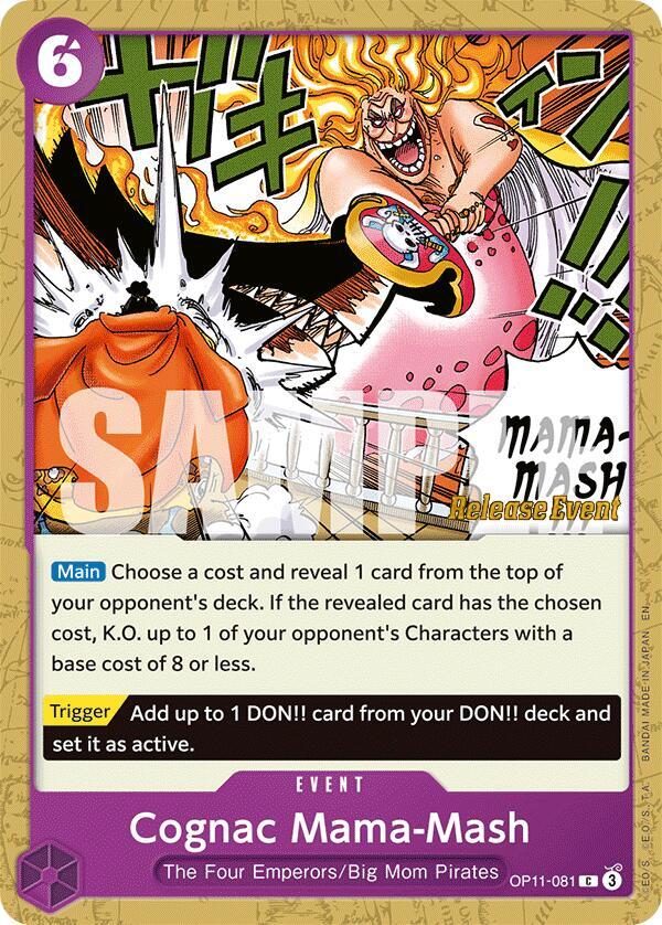 Cognac Mama-Mash OP11-081 A Fist of Divine Speed Release Event Cards Card