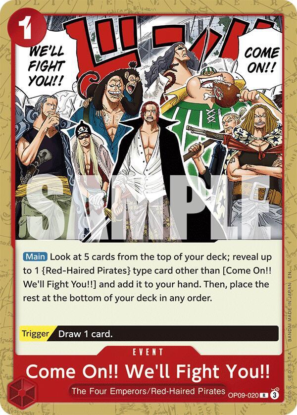 Come On!! We'll Fight You!! (Reprint) OP09-020 Starter Deck 23: RED Shanks Card