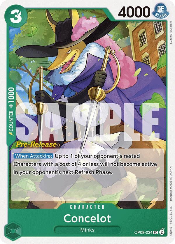 Concelot OP08-024 Two Legends Pre-Release Cards Card