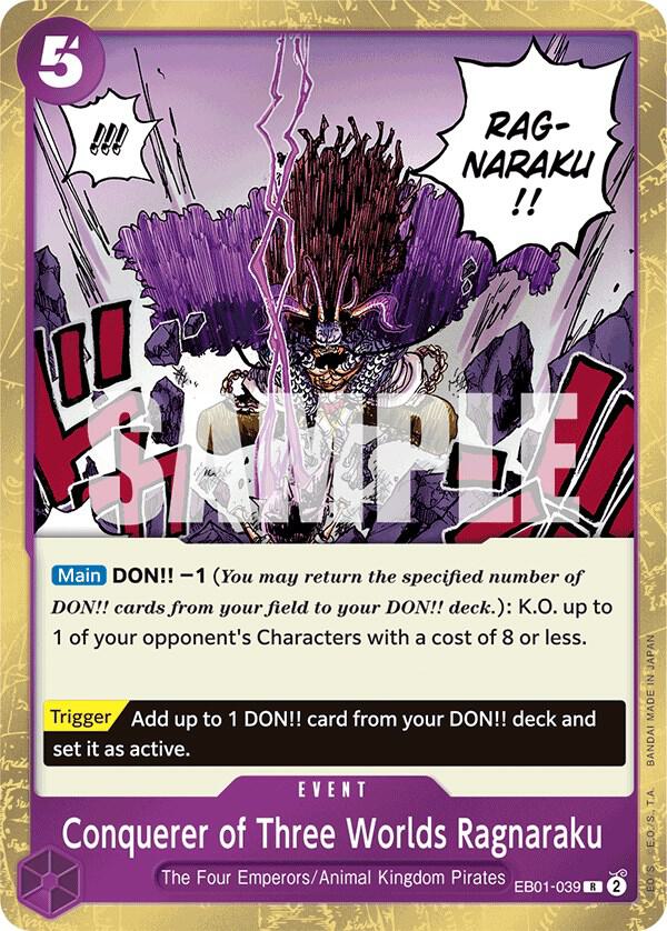 Conquerer of Three Worlds Ragnaraku EB01-039 Extra Booster: Memorial Collection Card