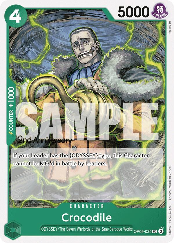 Crocodile (025) OP09-025 Emperors in the New World: 2nd Anniversary Tournament Cards Card
