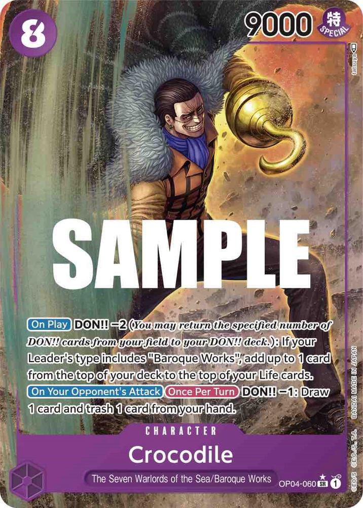 Crocodile (060) (Alternate Art) OP04-060 Kingdoms of Intrigue Card