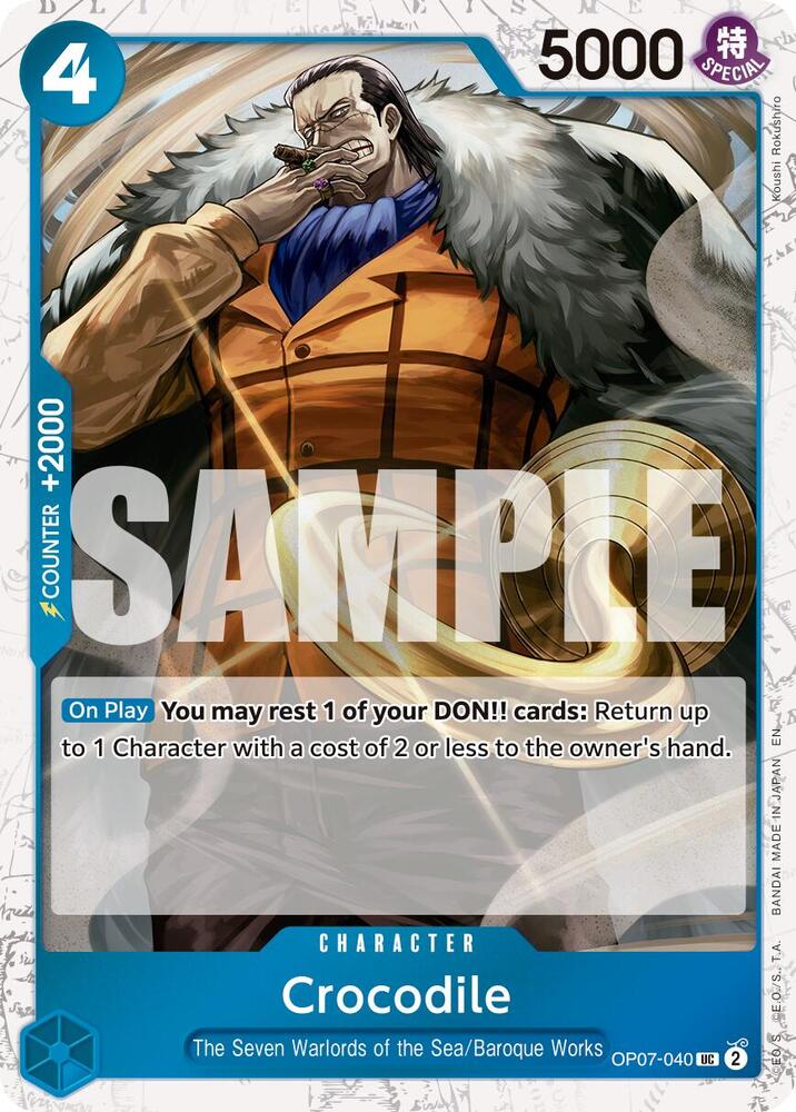 Crocodile - OP07-040 (Pirate Foil) OP07-040 Premium Booster -The Best- Vol. 2 Card