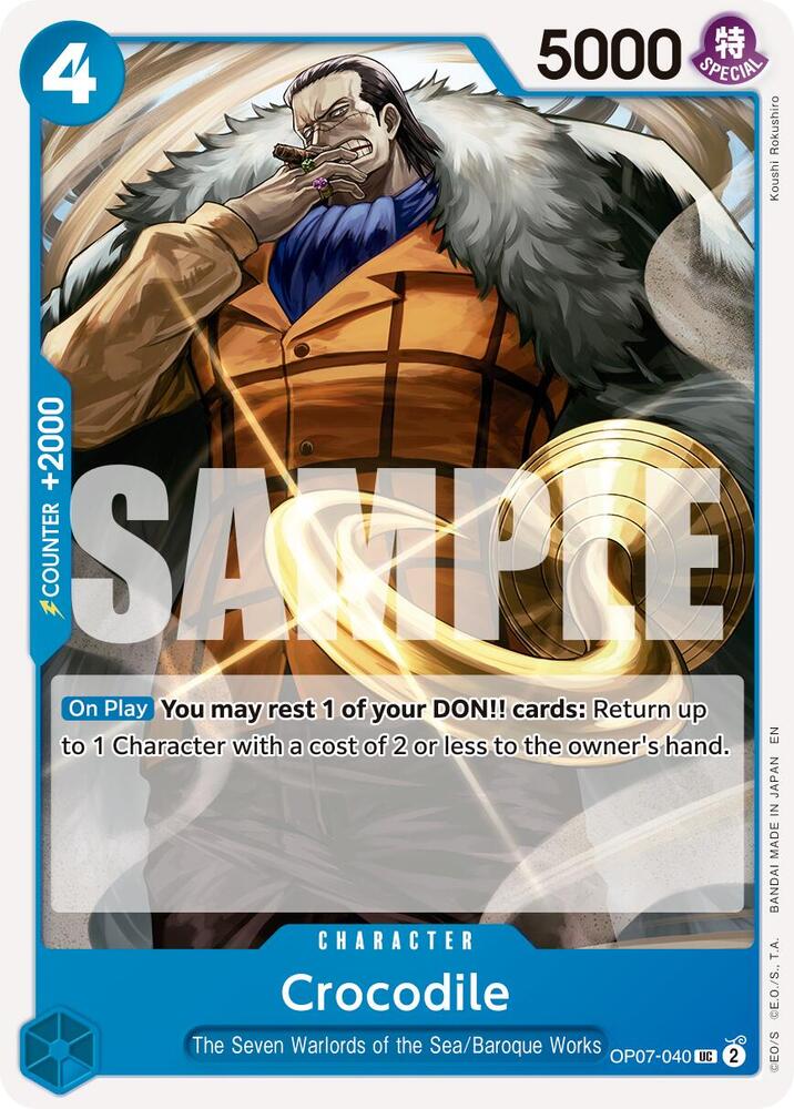 Crocodile - OP07-040 (Reprint) OP07-040 Premium Booster -The Best- Vol. 2 Card